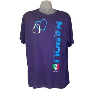 NEW Tokuno Shima Uomo Napoli “Naples Man” Italian Graphic Short Sleeve Tee XL